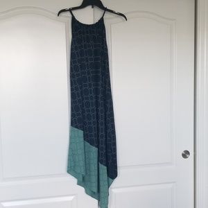 Asymmetrical print dress